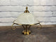 Brushed Gold Semi Flush Mount 3 Bulb Light Fixture