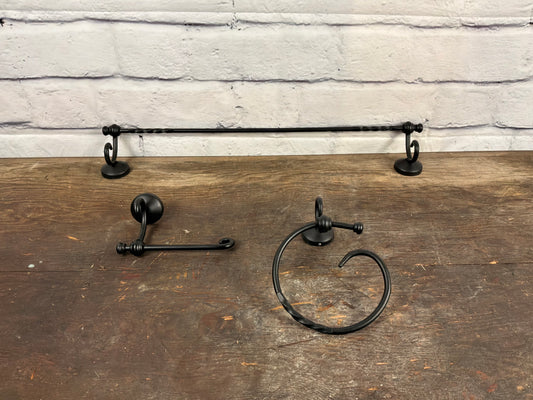 Complete Moen Bathroom Set in Matte Black