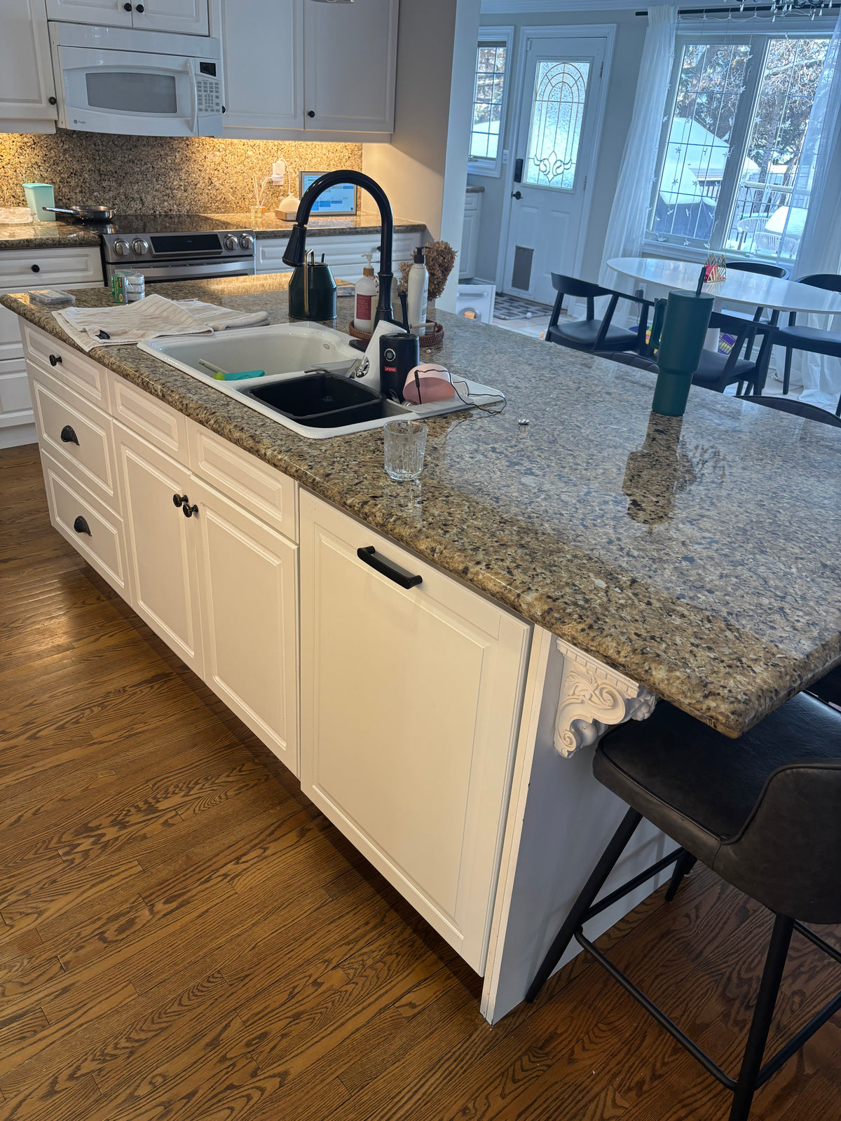 White Kitchen with Granite Countertops