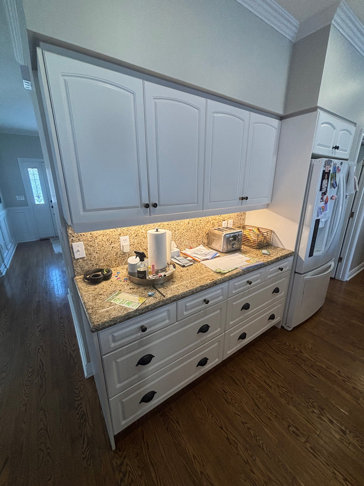 White Kitchen with Granite Countertops