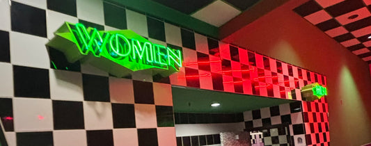 Vintage Neon Restroom Signs