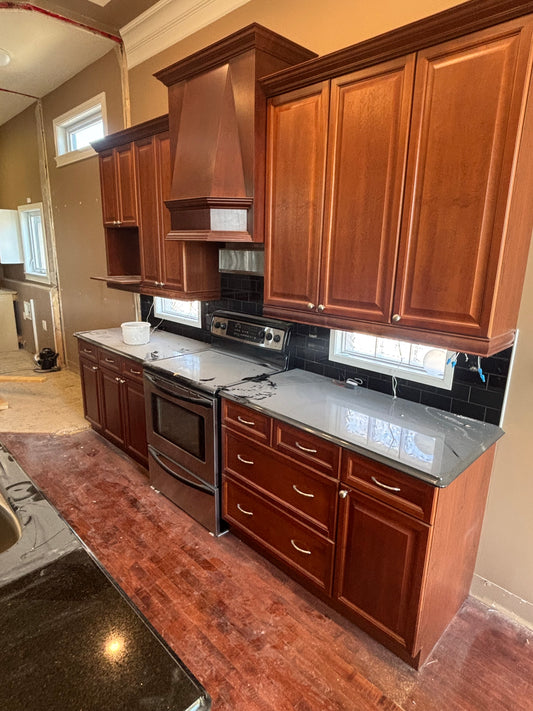 Beautiful Dark Maple Kitchen