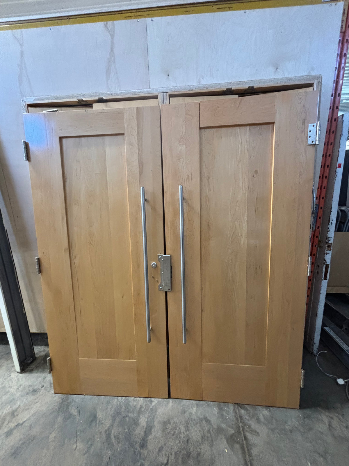 Solid Core Commercial Maple door Set