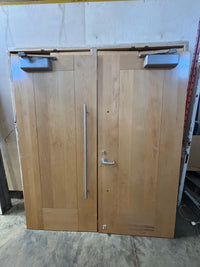 Solid Core Commercial Maple door Set