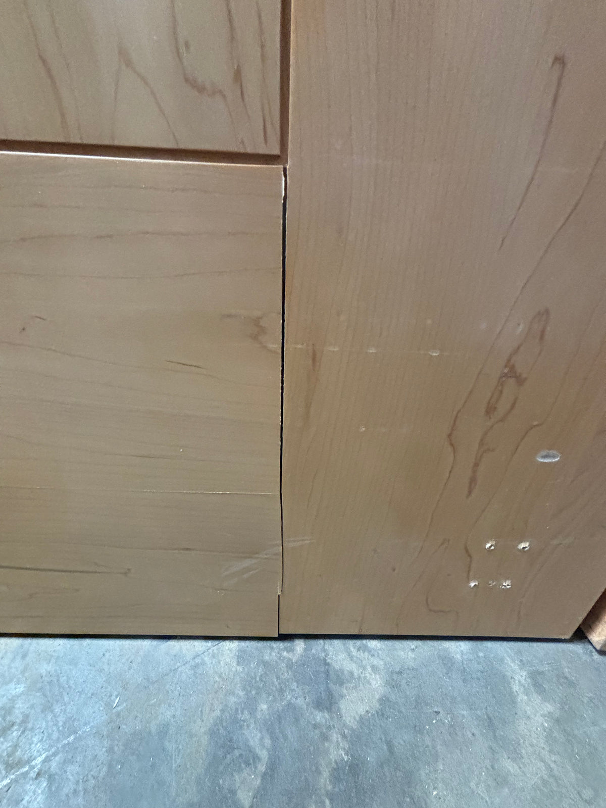 Solid Core Commercial Maple door Set