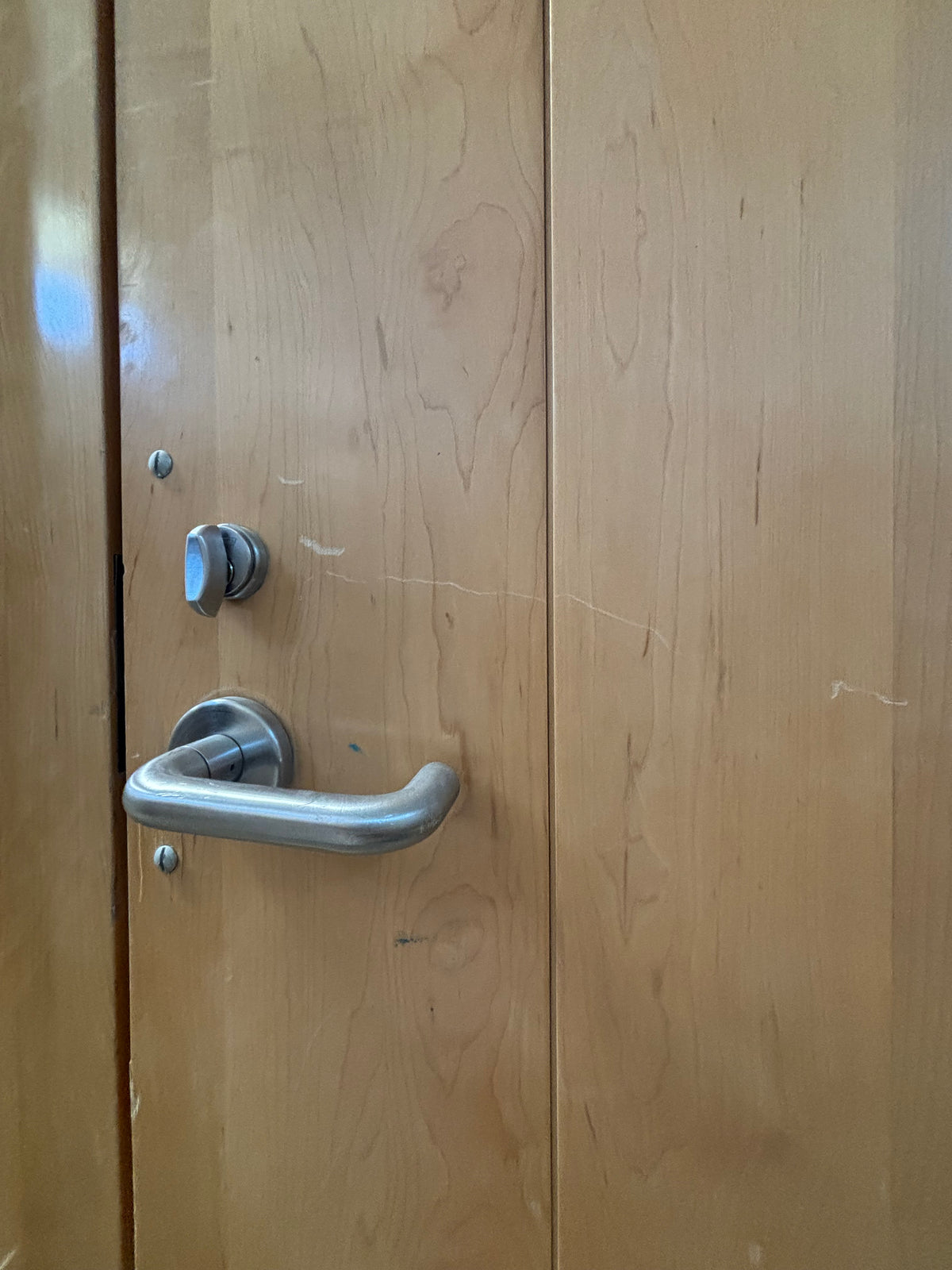Solid Core Commercial Maple door Set