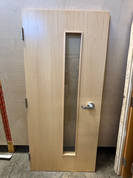 Solid Core Maple Door with Glass