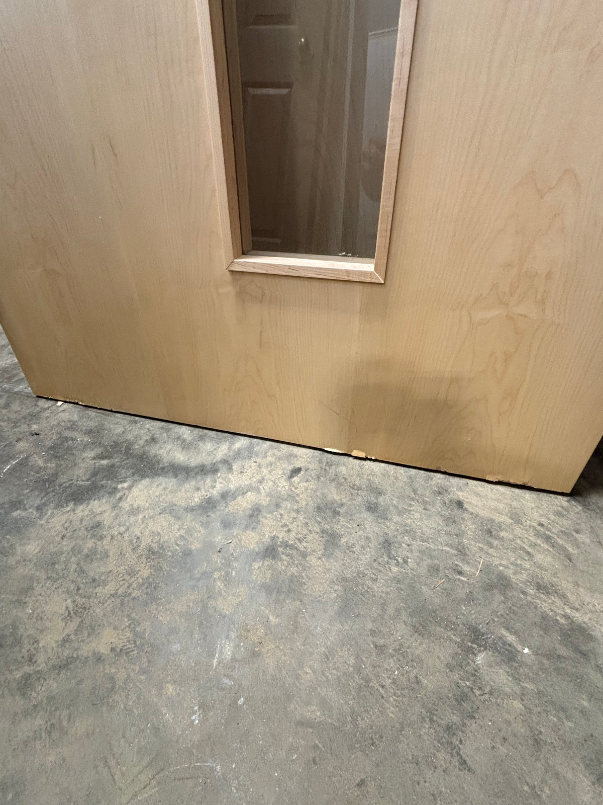 Solid Core Maple Door with Glass