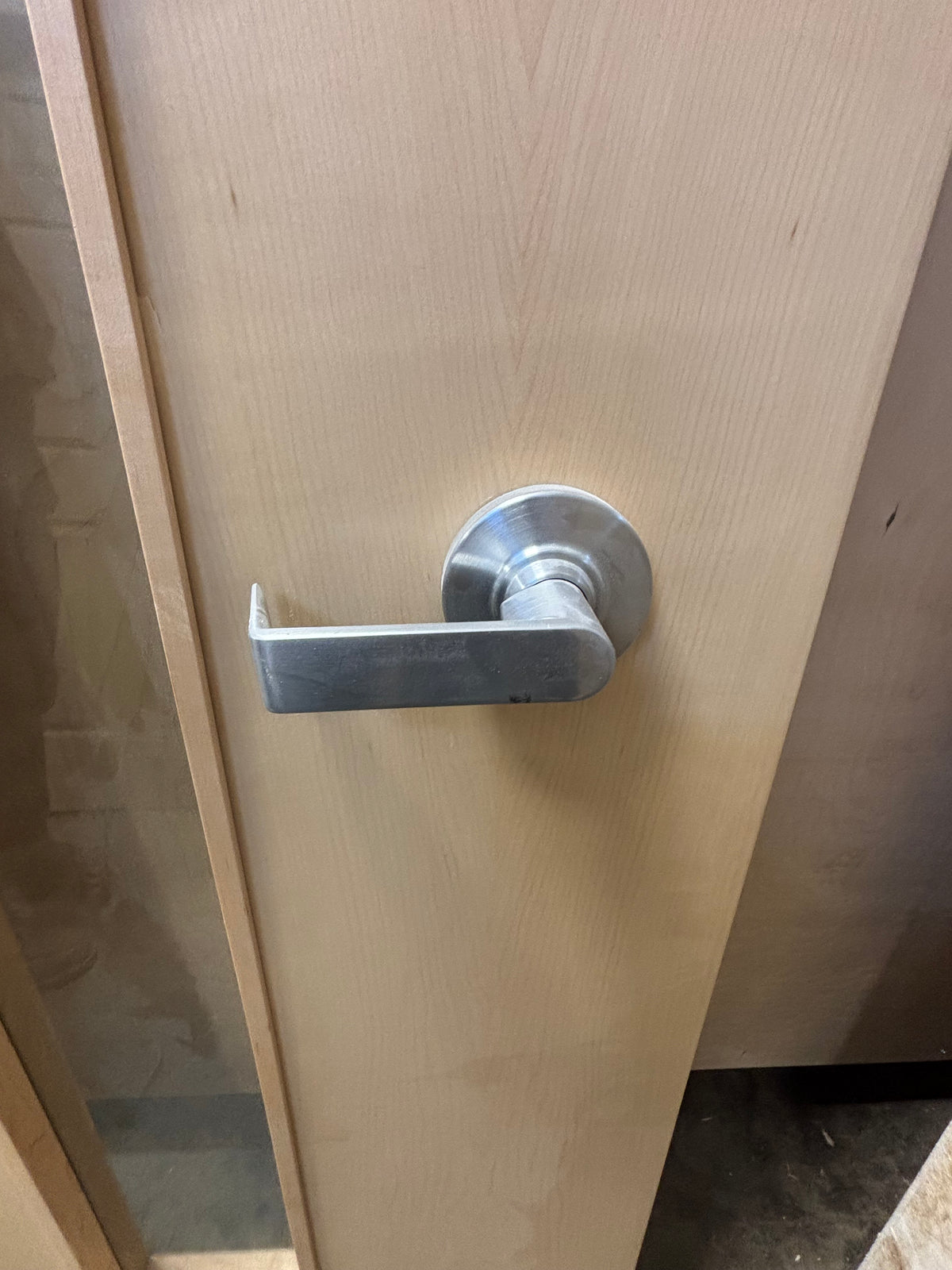 Solid Core Maple Door with Glass