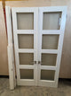 8ft Residential Double Glass Door Set with Frame