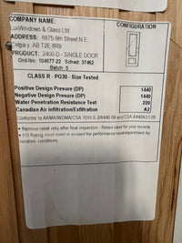 NEW 8ft Exterior Door in Frame
