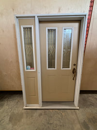 Steel Insulated Exterior Door with Single Sidelite in Frame