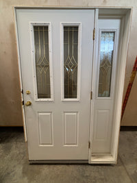 Steel Insulated Exterior Door with Single Sidelite in Frame