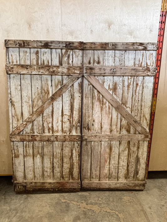 Antique Wooden Doors from Old Garage in Glenora