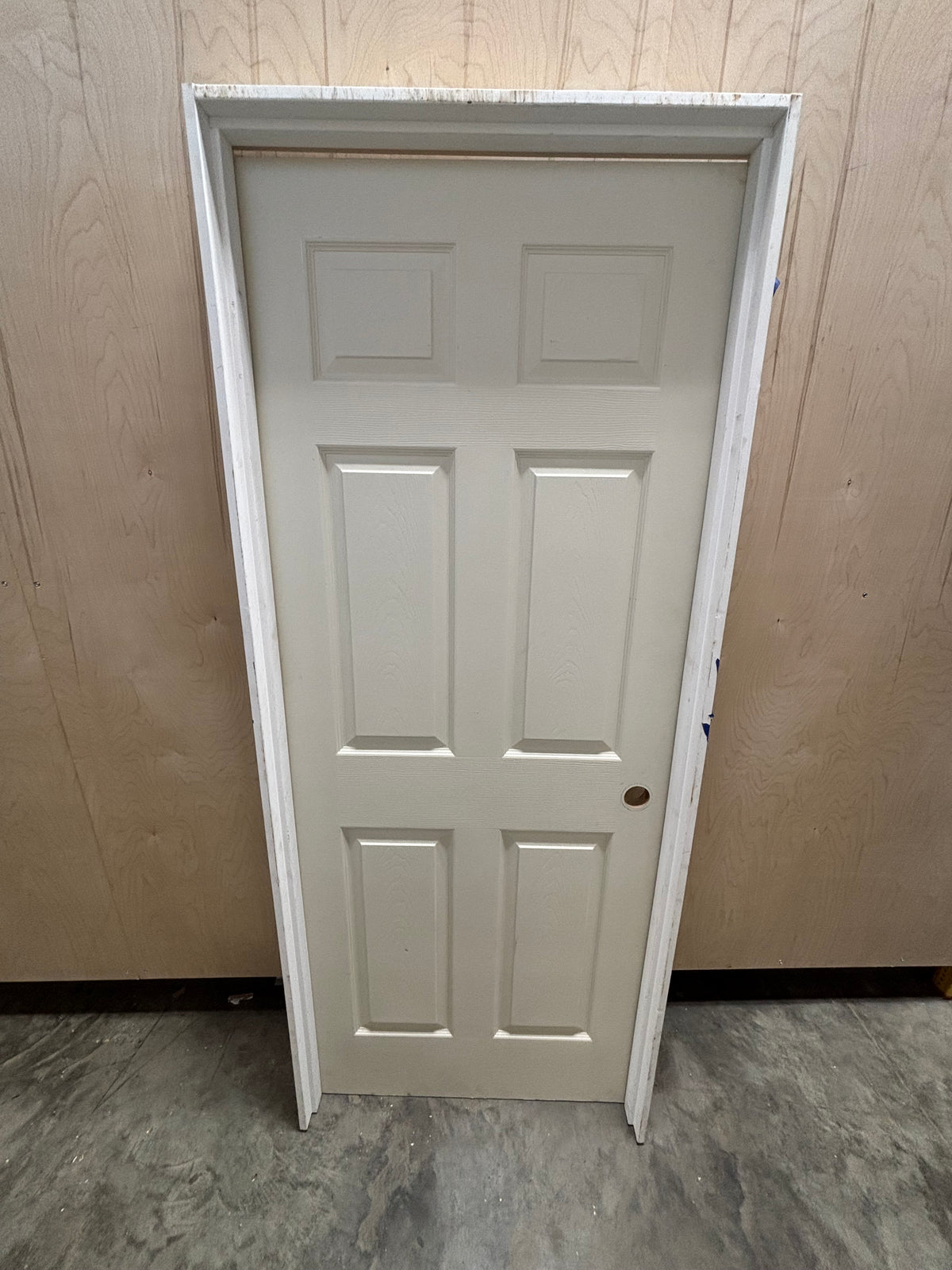 6 Panel Interior Door in frame