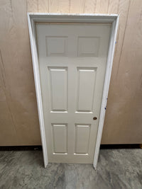6 Panel Interior Door in frame