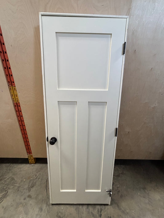 Shaker Style 3 Panel Door in Frame