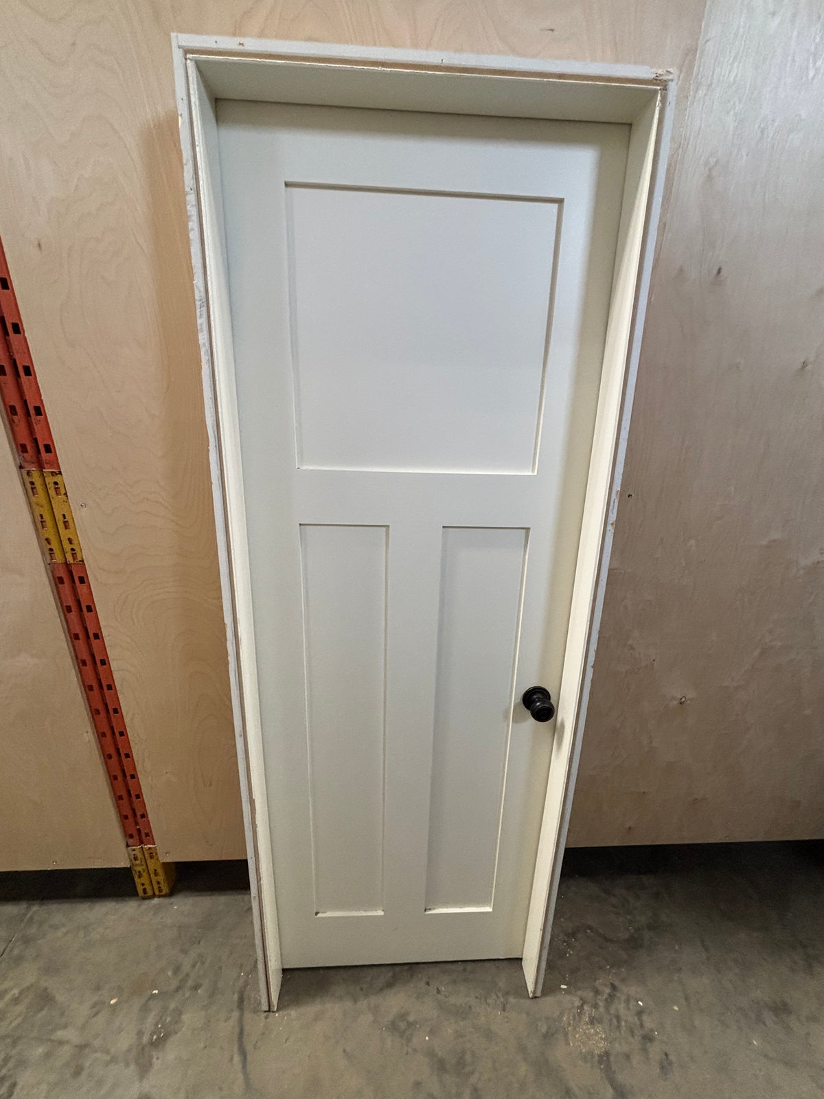 Shaker Style 3 Panel Door in Frame