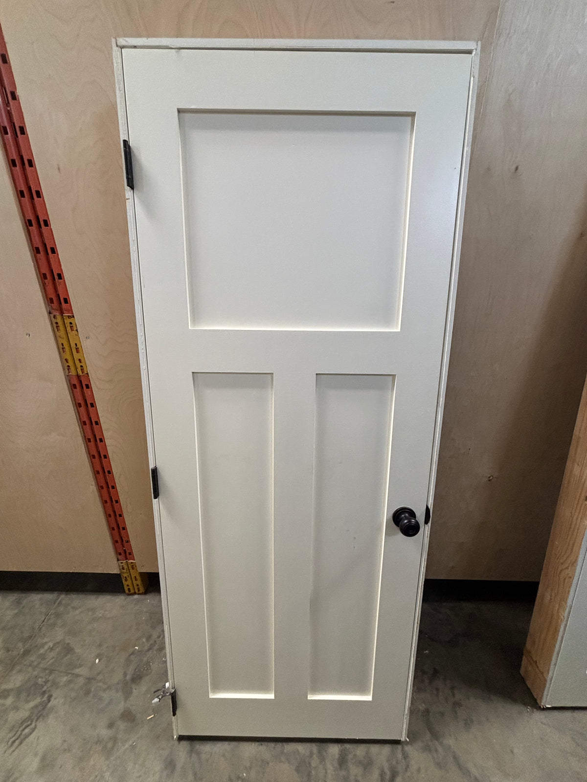 Shaker Style 3 Panel Interior Door in Frame