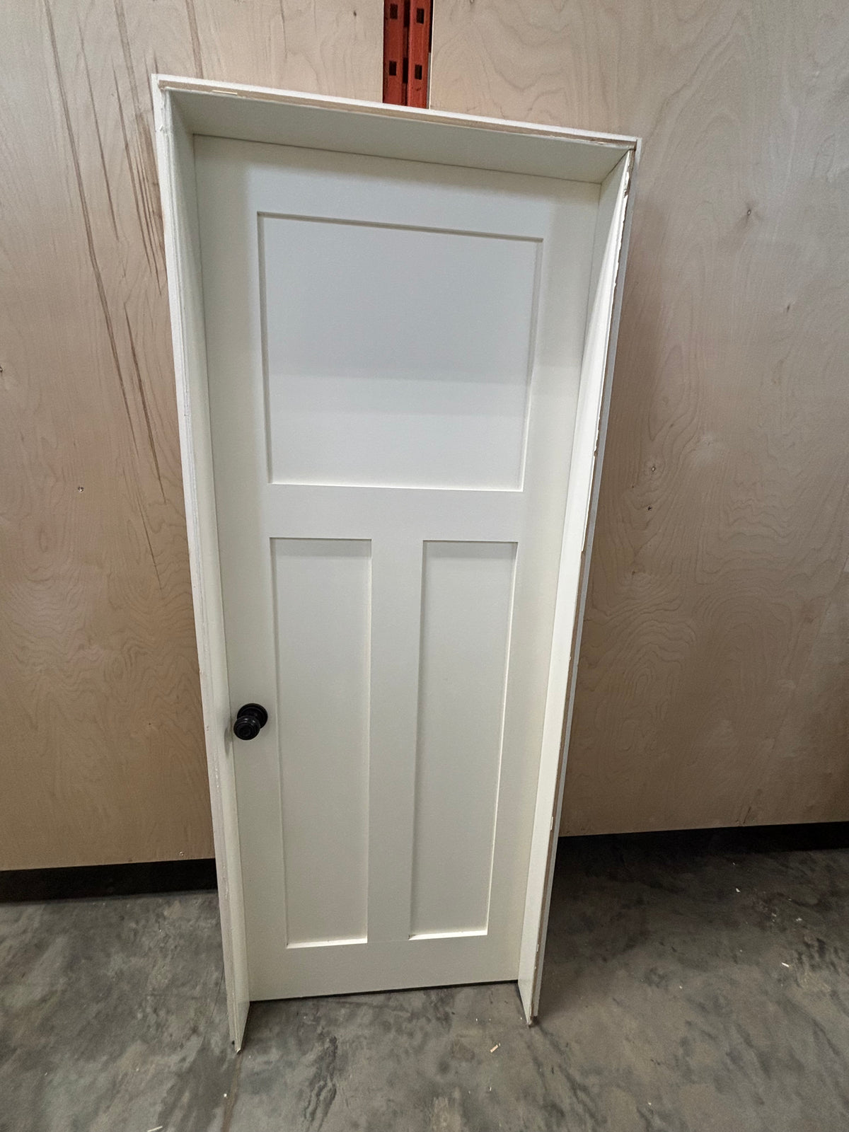 Shaker Style 3 Panel Interior Door in Frame
