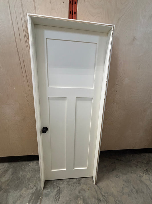Shaker Style 3 Panel Interior Door in Frame